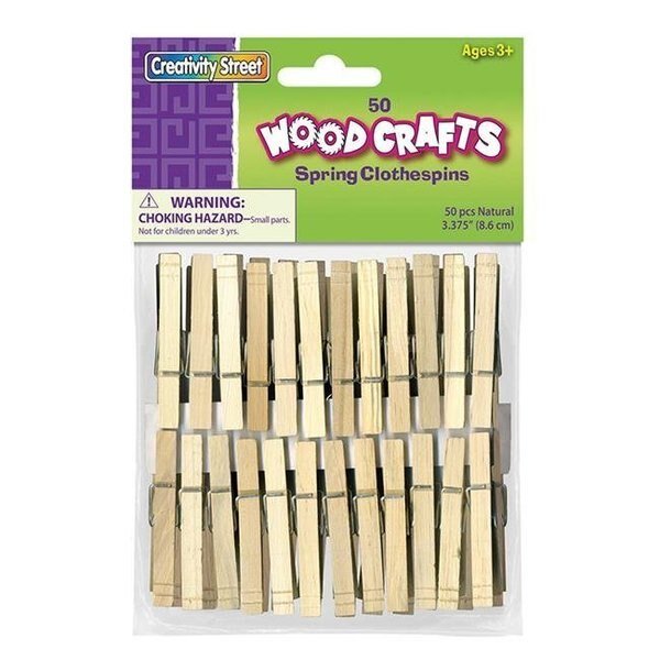 Pacon CK-365801BN Spring Clothespins - Pack of 6 - 50 Per Pack, Pacon Corporation, Mfr#: CK-365801BN